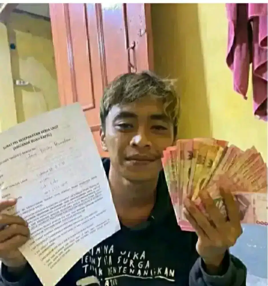 Butuh 2 orang buat kerja abk kapal cumi