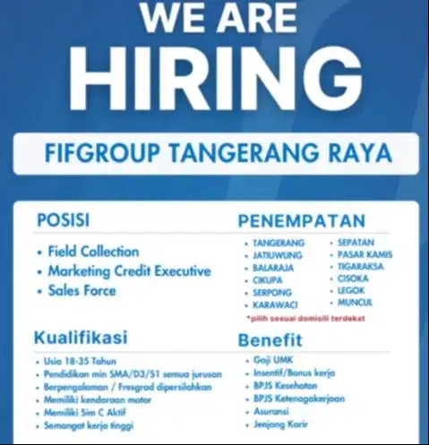 Lowongan Kerja Junior Kolektor & Marketing