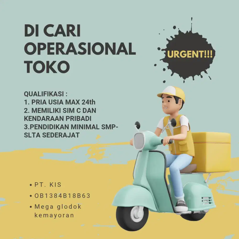 Lowongan operasional toko