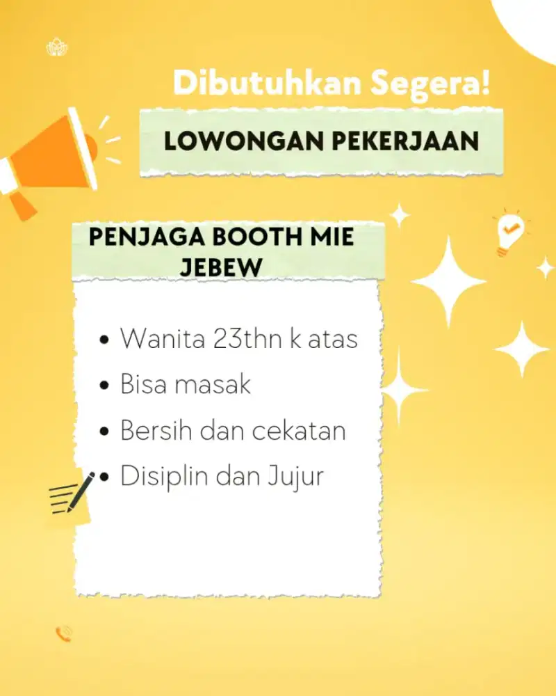 Karyawan jaga mie jebew