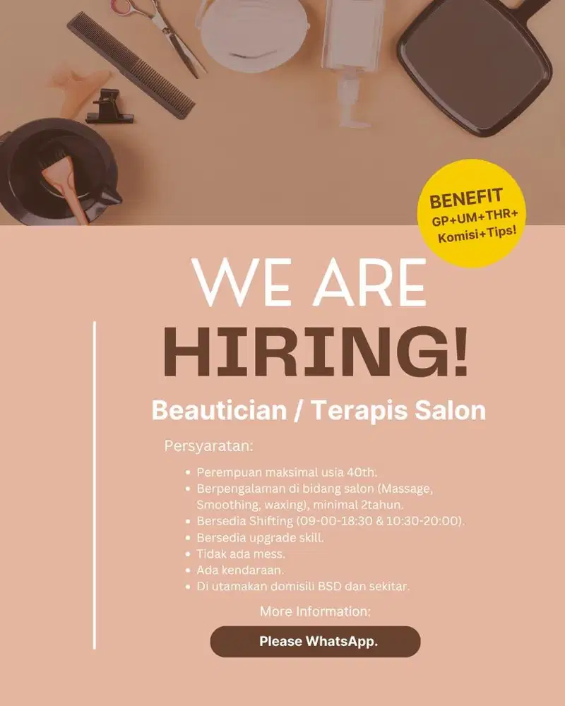 Terapis / Beautician Salon