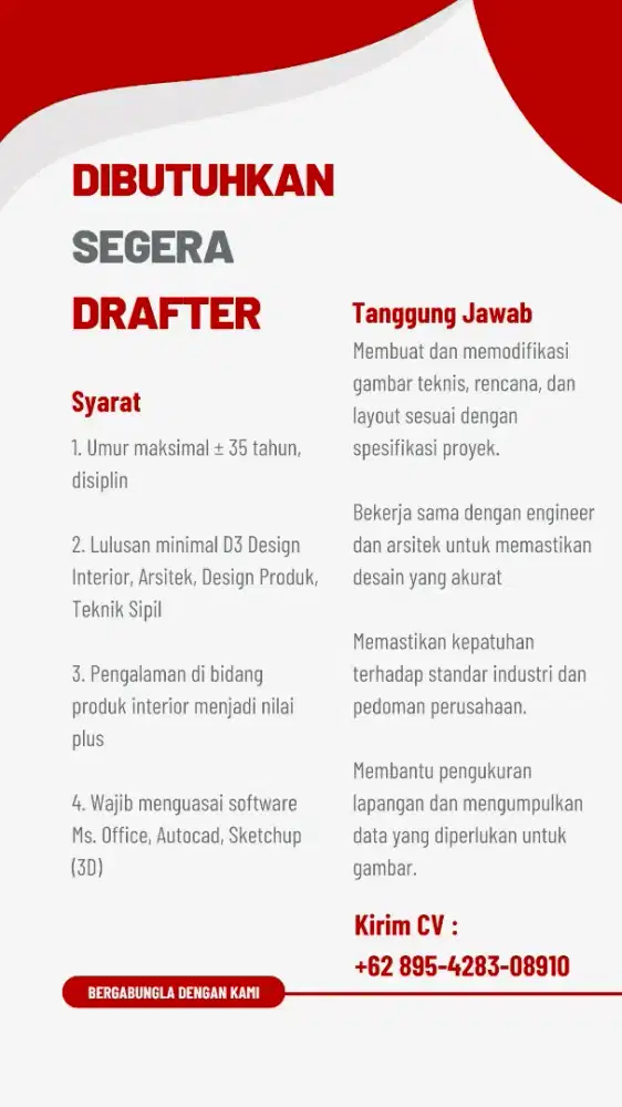 Lowongan DRAFTER project