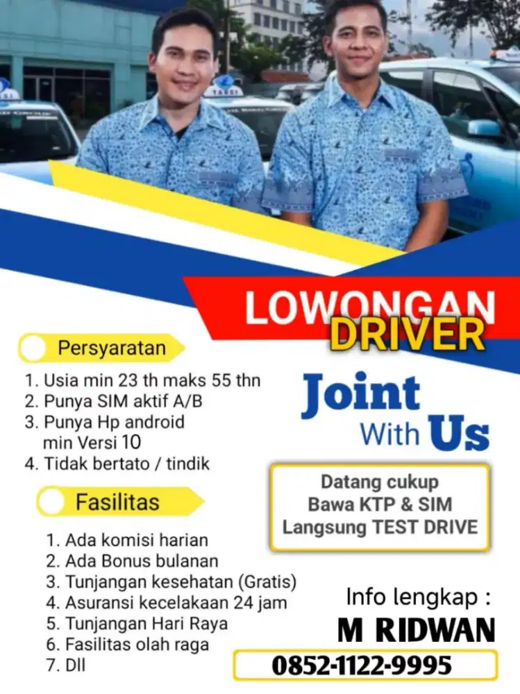 Lowongan Driver Taxi BlueBird