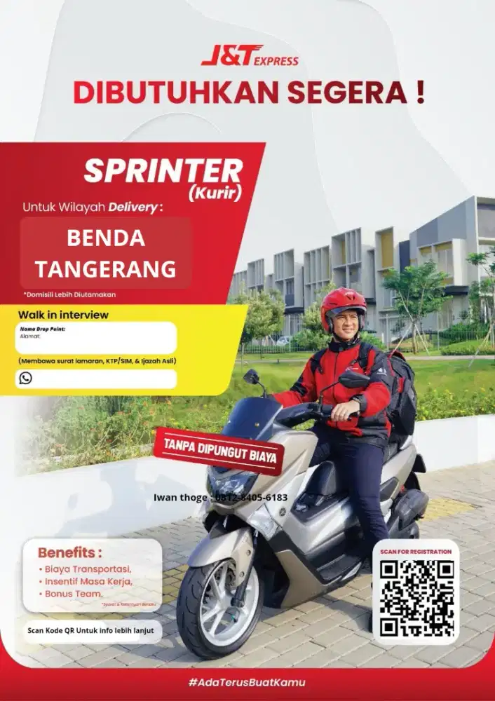 Lowongan kurir delivery motor