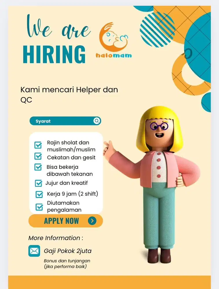 Lowongan Checking , Quality Control