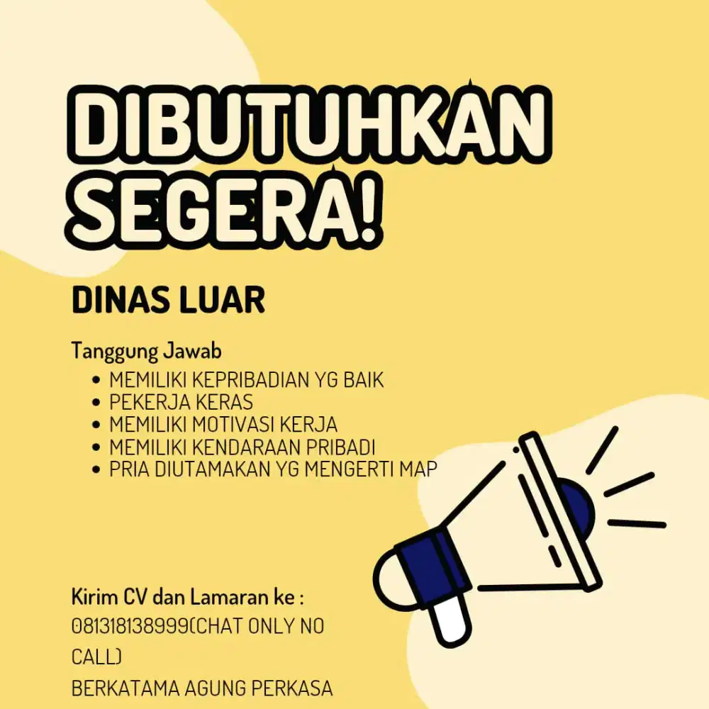 LOWONGAN DINAS LUAR