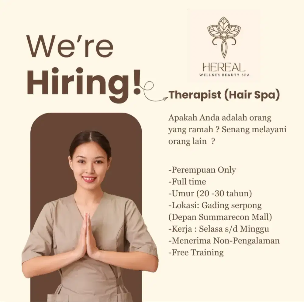 THERAPIST (HAIR SPA)