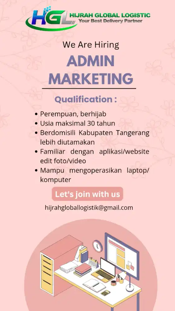 Dibutuhkan Admin Marketing