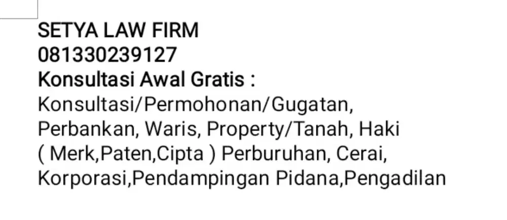 Jasa Hukum Advokat