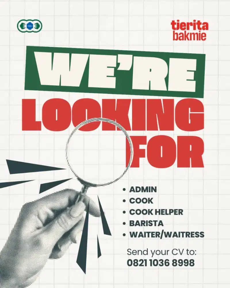 WE ARE HIRING LOOKING FOR