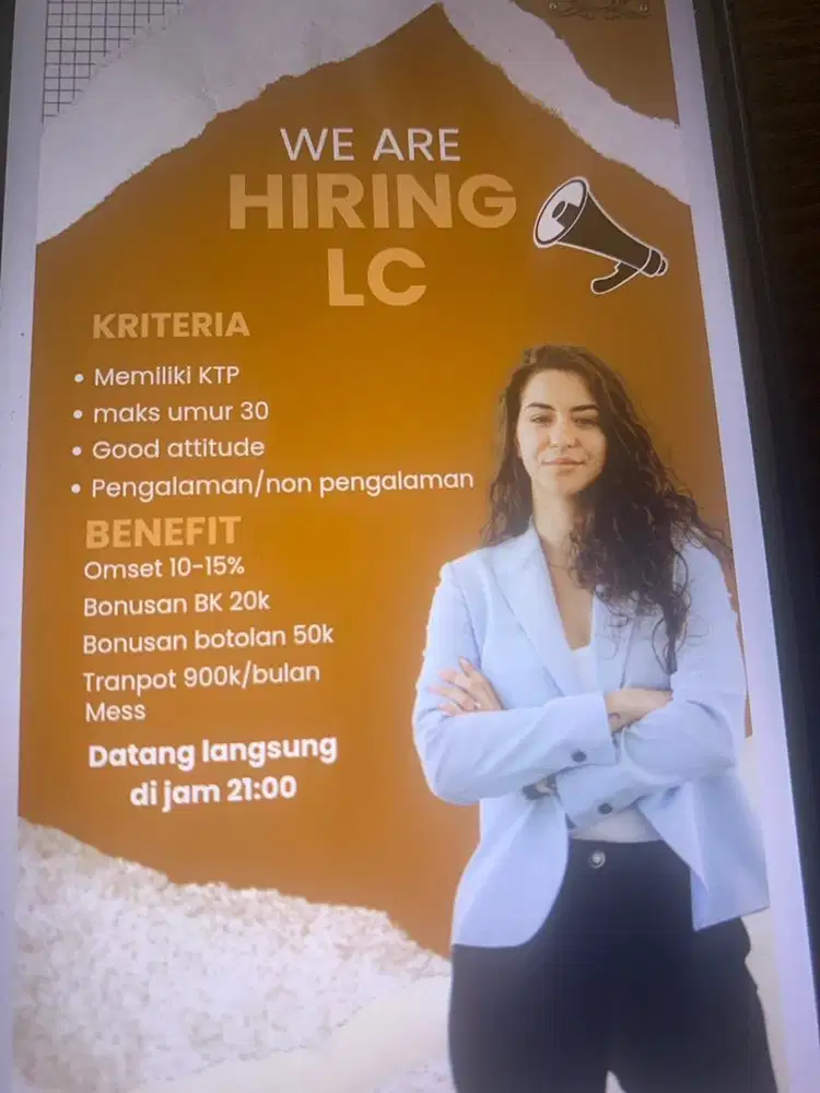 Dibutuhkan segera buat para ladies