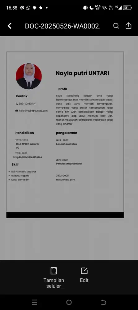 Mencari pekerjaan sebagai admin
