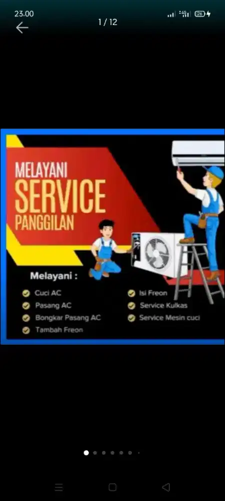 jasa servis ac kulkas  mesin cuci kompa air dll