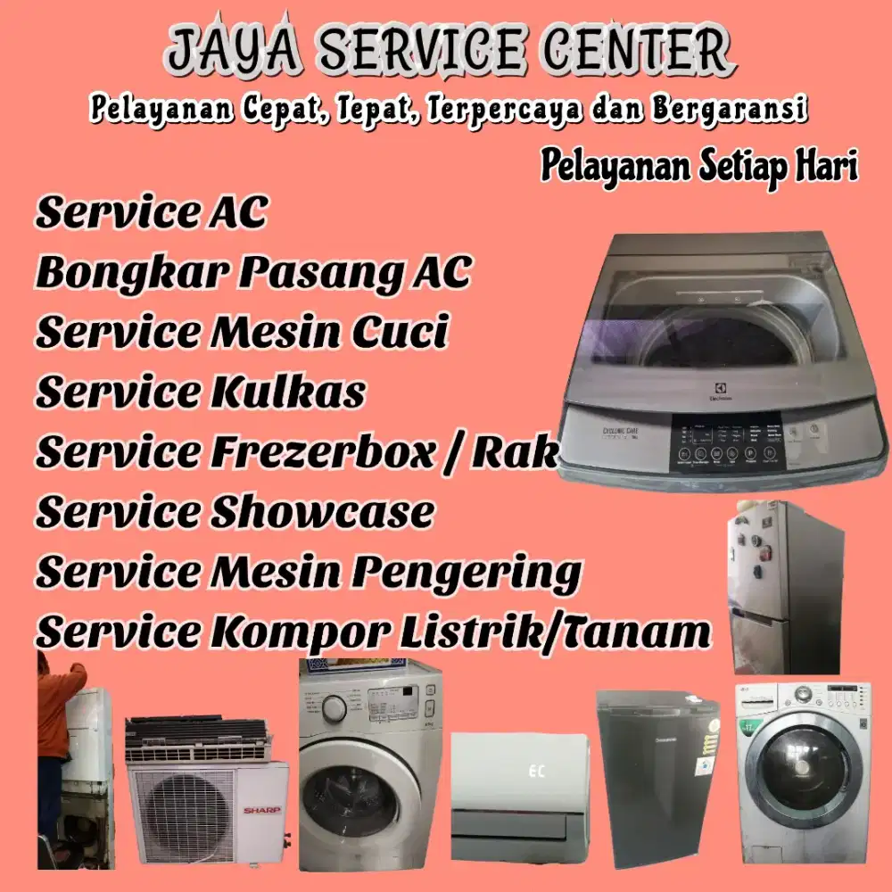 Service Mesin Cuci Bongkar AC Pasang AC Servis AC Kulkas Frezer Benowo