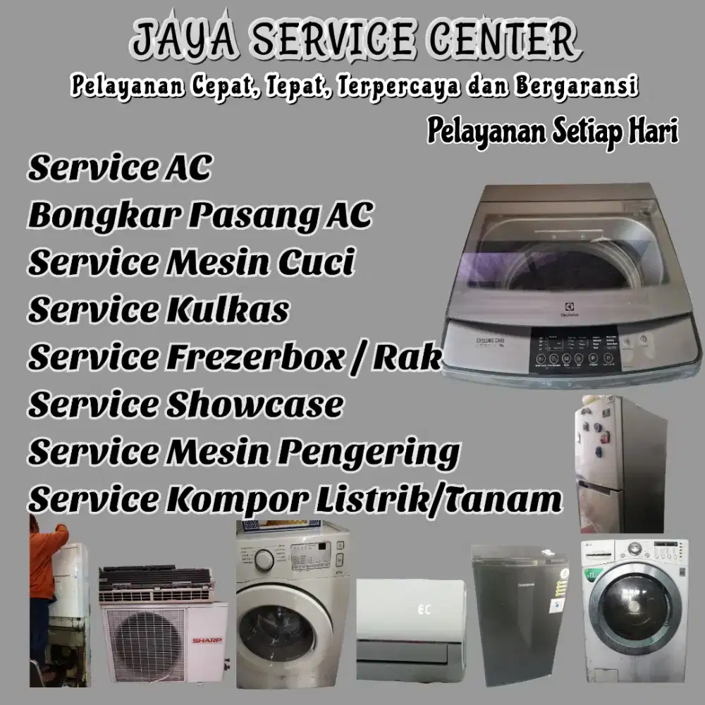Service AC Bongkar Pasang AC Servis Mesin Cuci Kulkas Frezer Kebomas