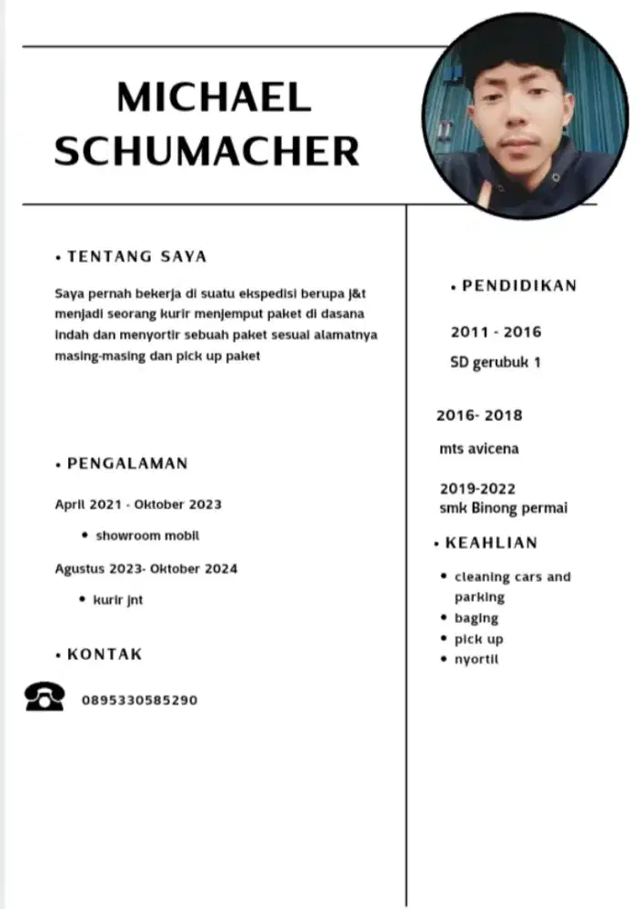 Info lowongan pekerjaan dong pernah punya pengalaman di jnt 6bulan