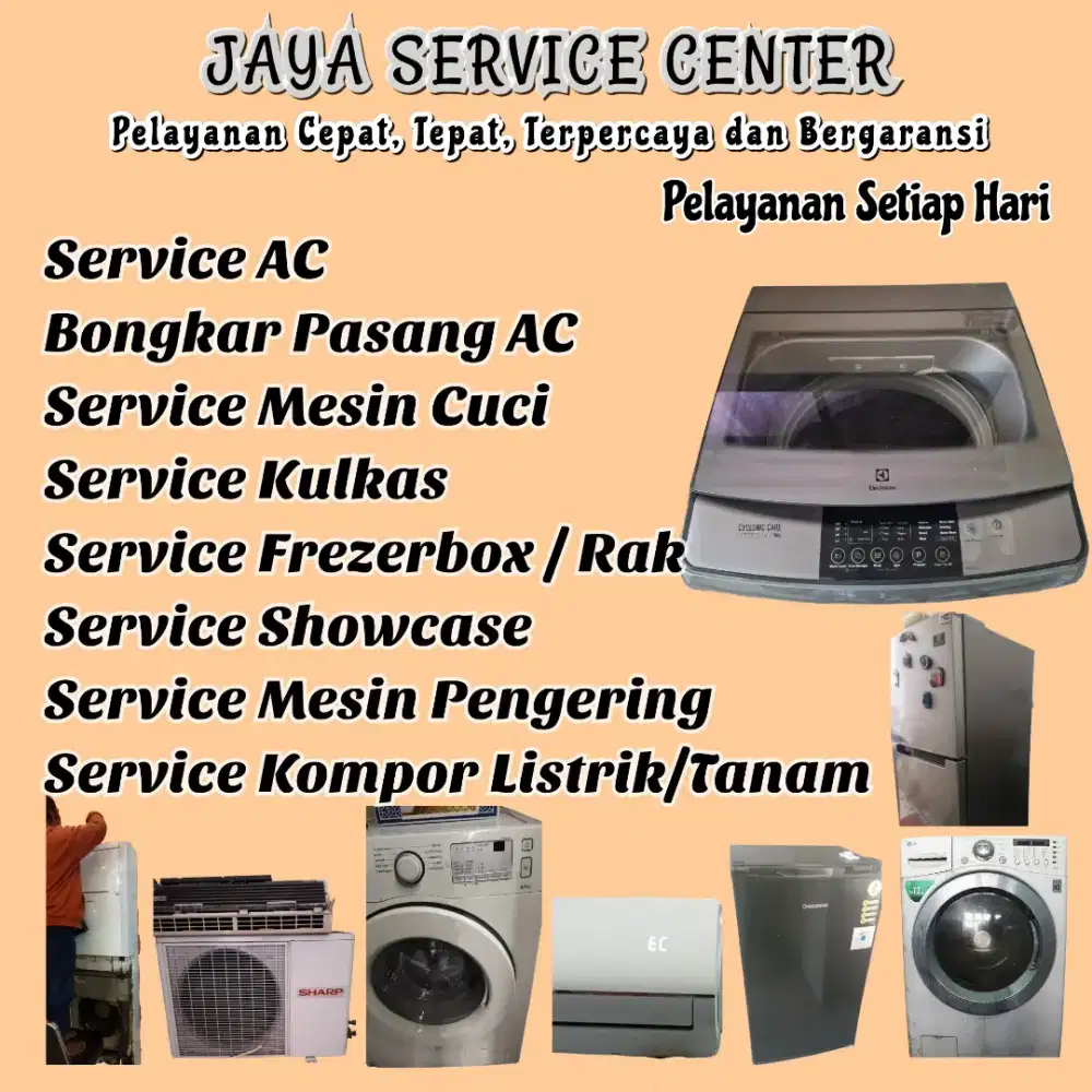 Service Mesin Cuci Bongkar Pasang AC Servis AC Kulkas Frezer Tegalsari