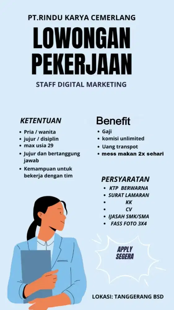 info loker tangerang bsd