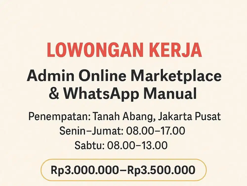 DICARI ADMIN MARKETPLACE & WHATSAPP