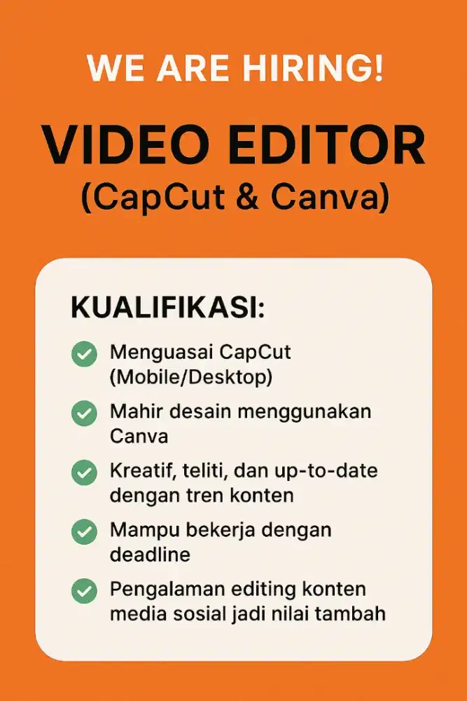 Video Editor untuk kontent edukasi