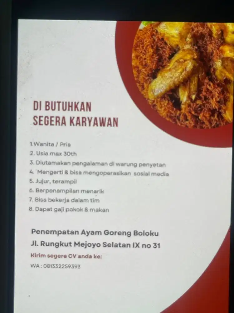 Buka Lowongan Pekerjaan