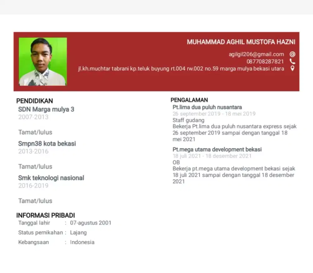 info lowongan kerjaan