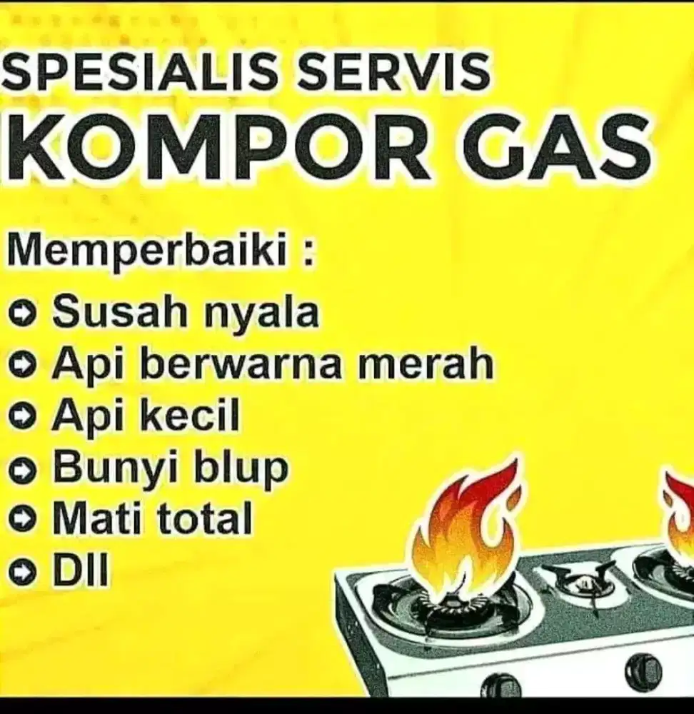 Jasa Service kompor gas