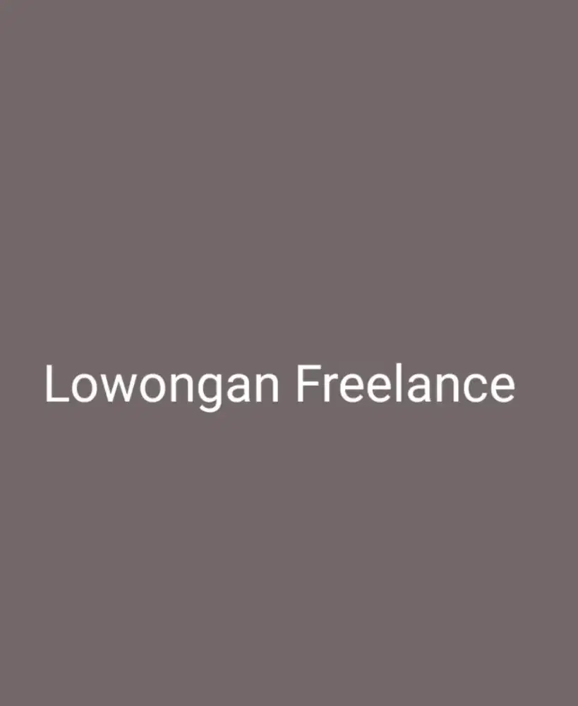 Lowongan freelance