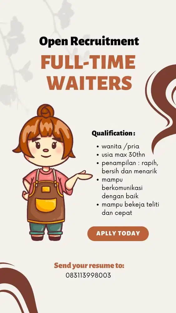 Lowongan kerja waitters