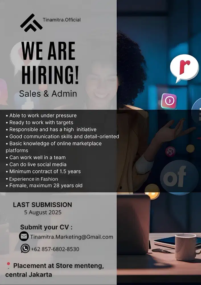 Lowongan pekerjaan spg dan design creator specializing