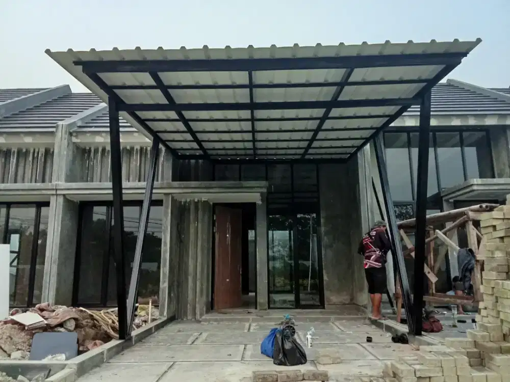 Kanopi rangka besi hollo galvanis