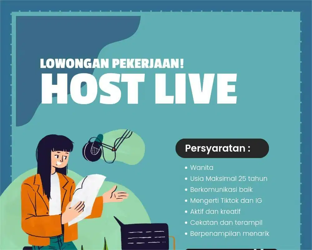 LOWONGAN PEKERJAAN HOST LIVE