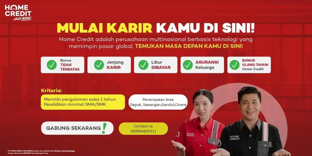 LOWONGAN KERJA SALES HOME CREDIT