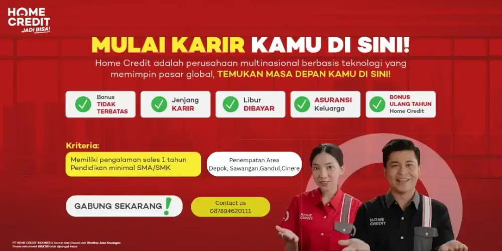 LOWONGAN KERJA HOME CREDIT