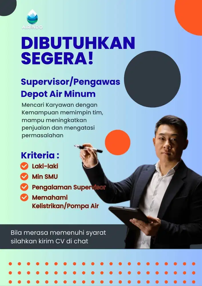 LOKER SUPERVISOR/PENGAWAS DEPOT AIR MINUM