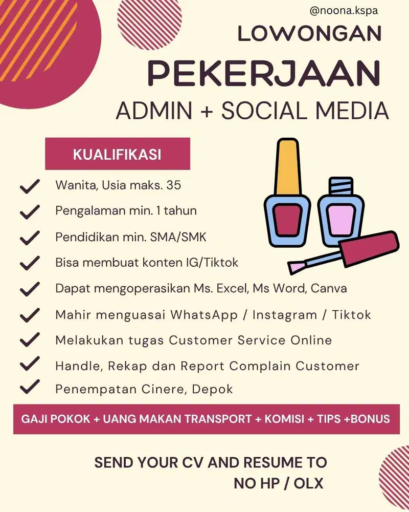Dicari Admin / Kasir