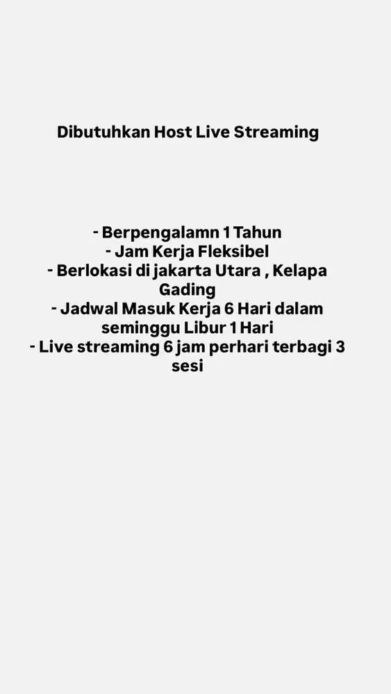 Host live streaming