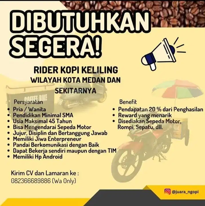 Lowongan Kerja Rider Kopi Keliling