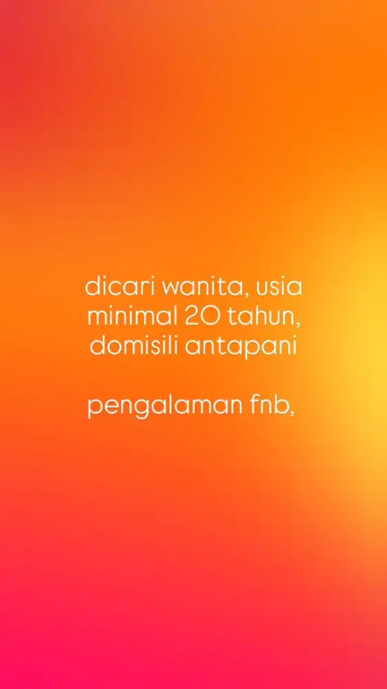 SECEPATNYA Loker wanita domisili antapani