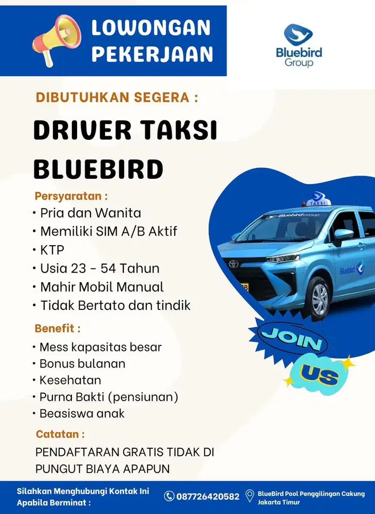 Lowongan Driver Taksi