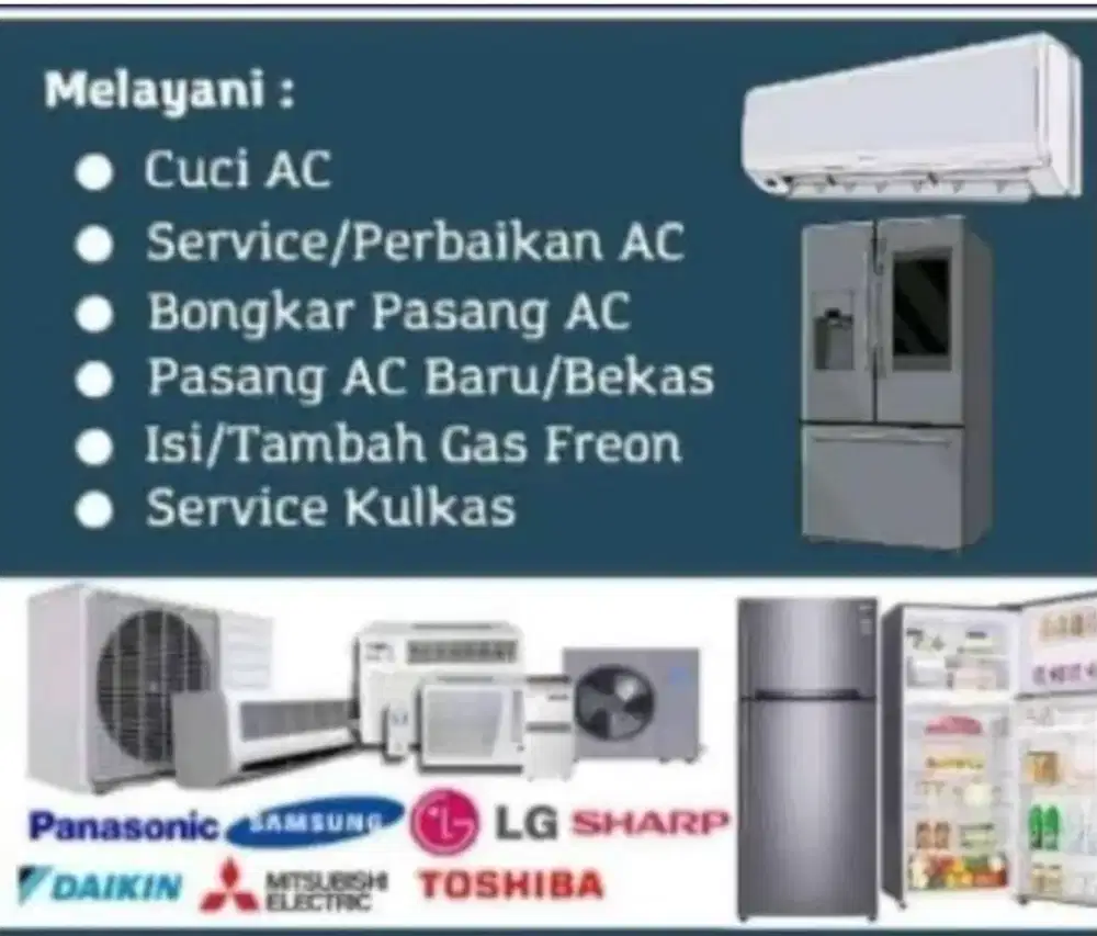 JASA CUCI AC/PEBAIKAN KULKAS/MESIN CUCI DLL