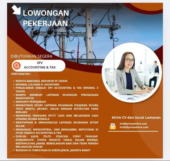 SPV Accounting dan Tax