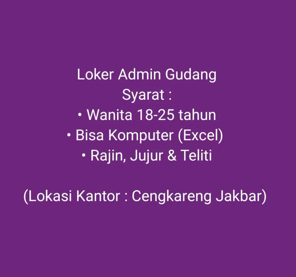 Dibutuhkan Admin