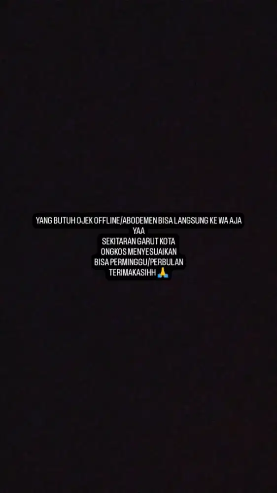ojek offline langganan