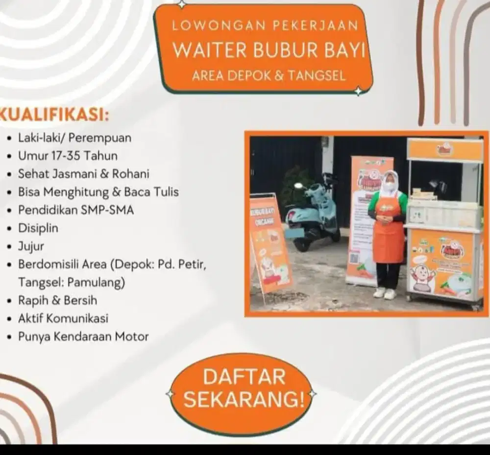 Waiter bubur bayi