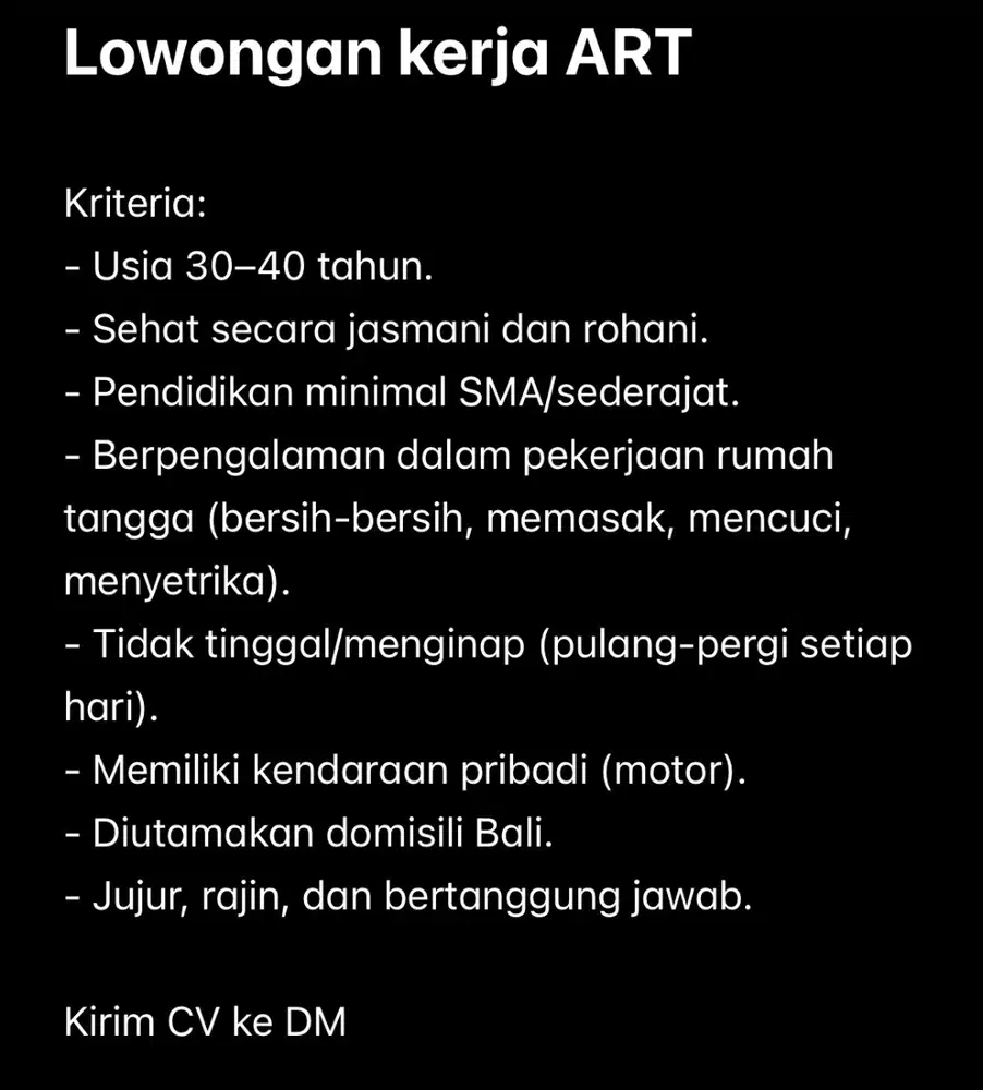 Dibutuhkan cepat ART daerah Bali