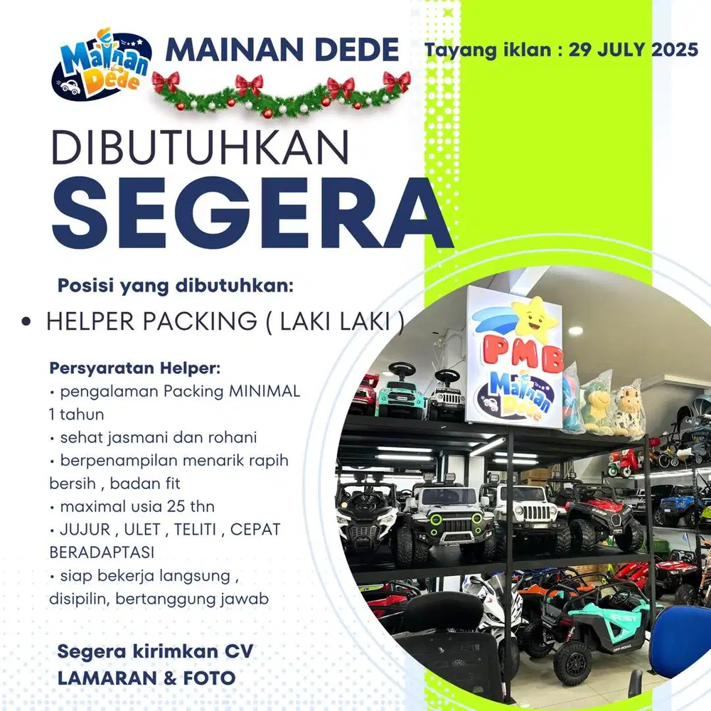 Lowongan Kerja Helper Packing