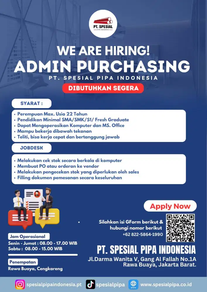 Admin Officer - Cengkareng Jakarta Barat