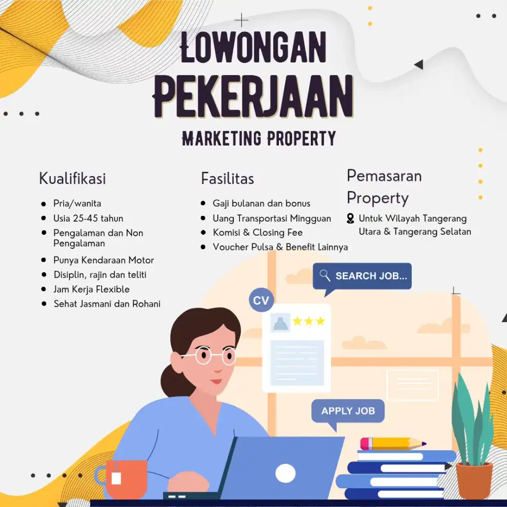 Dibutuhkan Marketing Properti Untuk Wilayah Tangerang Utara & Selatan