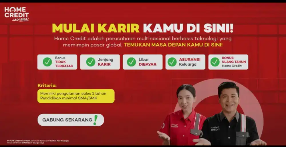 Lowongan kerja home credit